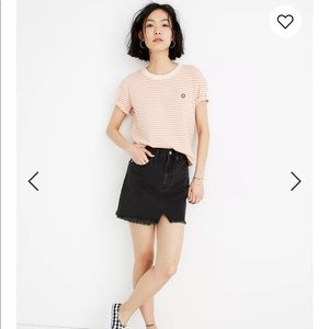 Madewell Rigid Denim A-Line Skirt Lunar Wash